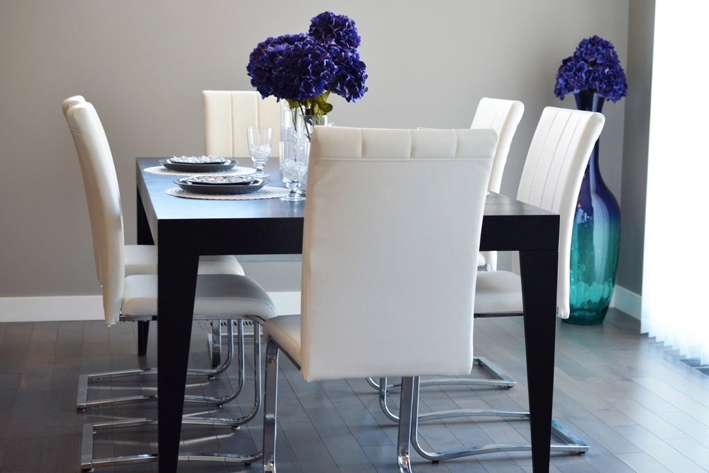 The dining room, laid for service